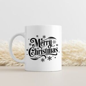 Merry Christmas White Ceramic Coffee Mug